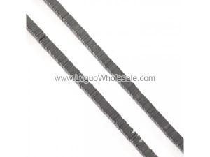 Non magnetic Hematite Beads, Rectangle, black, Hole:Approx 1mm, Length:Approx 15.7 Inch, Sold By Strand